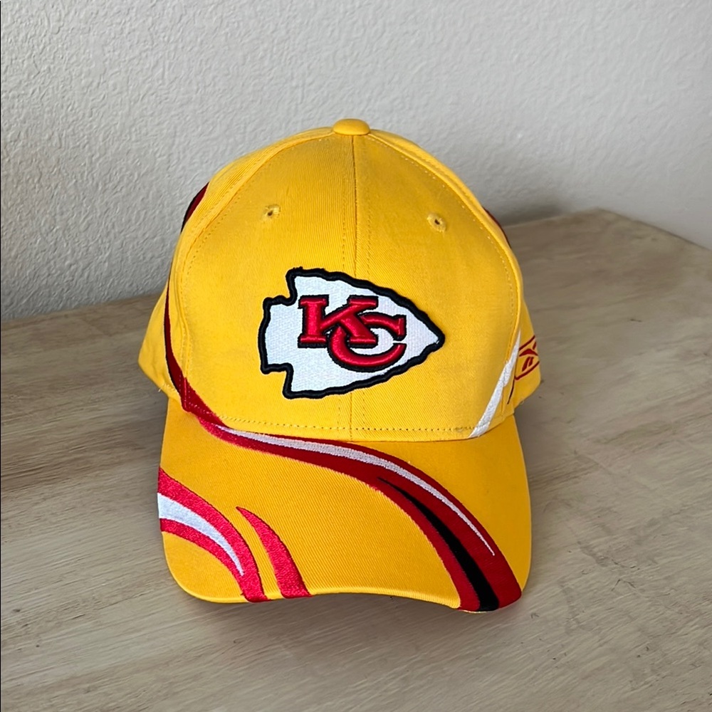 Kansas City Chiefs Reebok Yellow Cap with Red and Black Accents